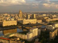 Вид на Москву со шпиля гостиницы «Украина»