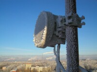 Замерзшая антенна РРС Ericsson  Minilink; г.Омск; автор Altair